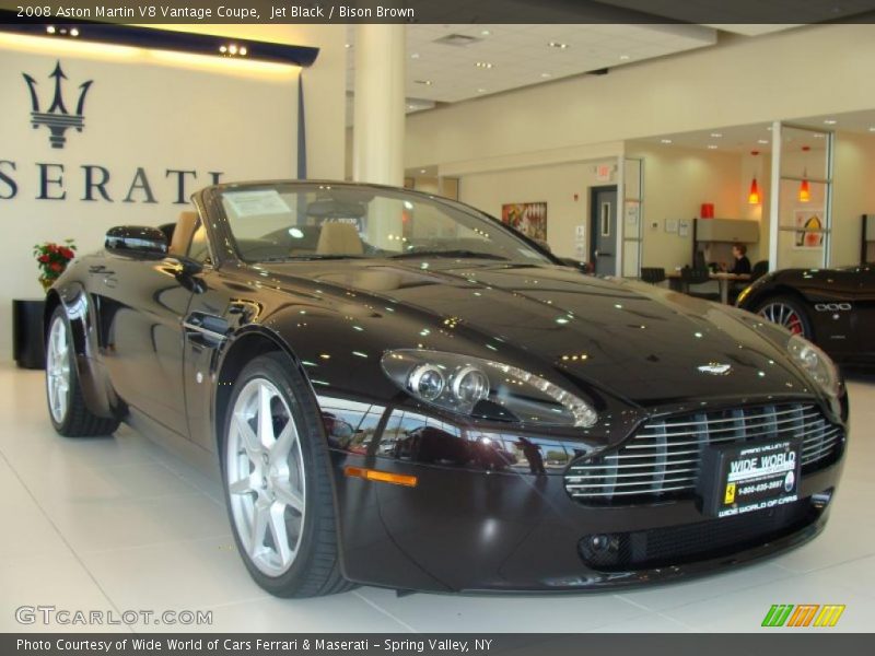 Jet Black / Bison Brown 2008 Aston Martin V8 Vantage Coupe