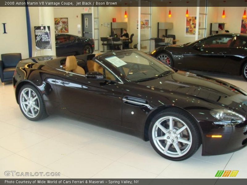 Jet Black / Bison Brown 2008 Aston Martin V8 Vantage Coupe
