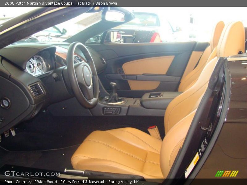 Jet Black / Bison Brown 2008 Aston Martin V8 Vantage Coupe