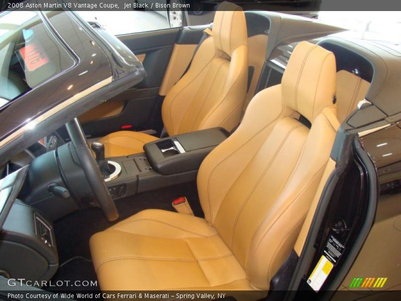 Jet Black / Bison Brown 2008 Aston Martin V8 Vantage Coupe