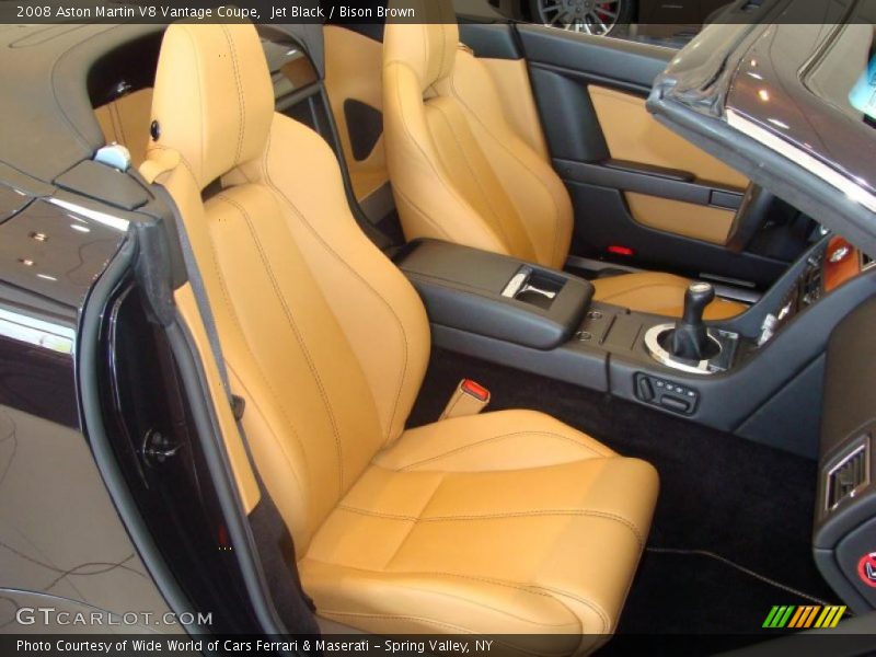 Jet Black / Bison Brown 2008 Aston Martin V8 Vantage Coupe