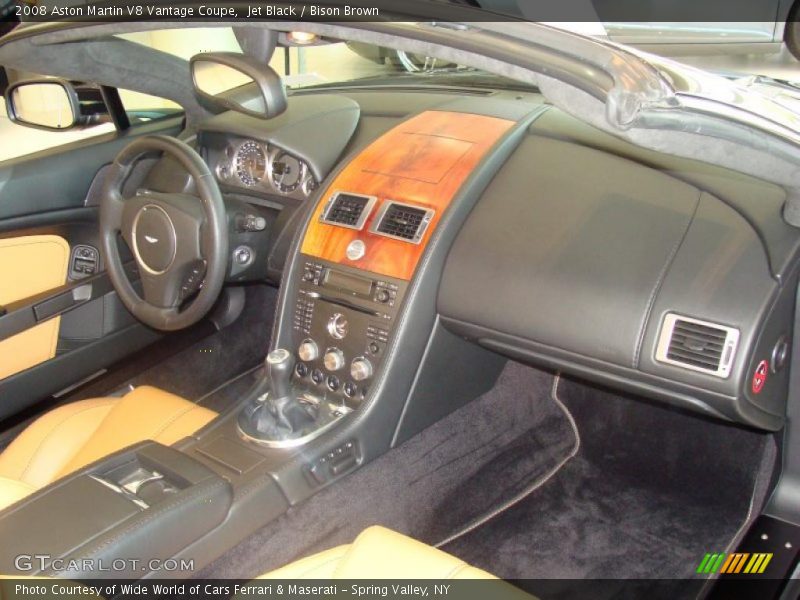 Jet Black / Bison Brown 2008 Aston Martin V8 Vantage Coupe
