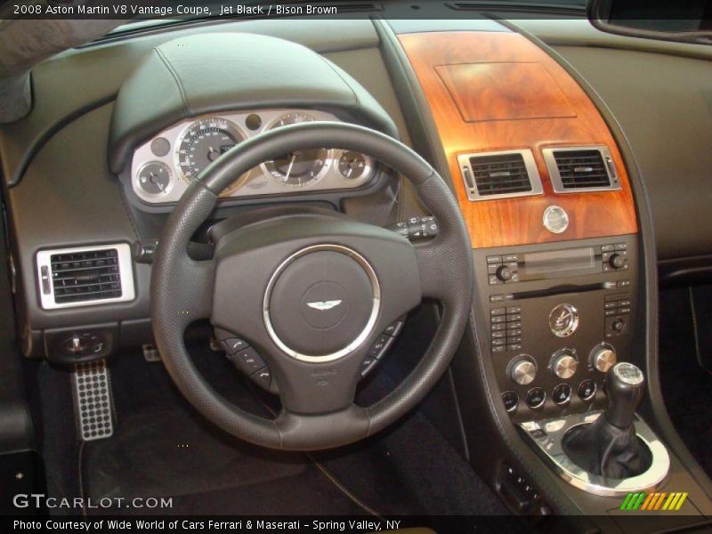 Jet Black / Bison Brown 2008 Aston Martin V8 Vantage Coupe