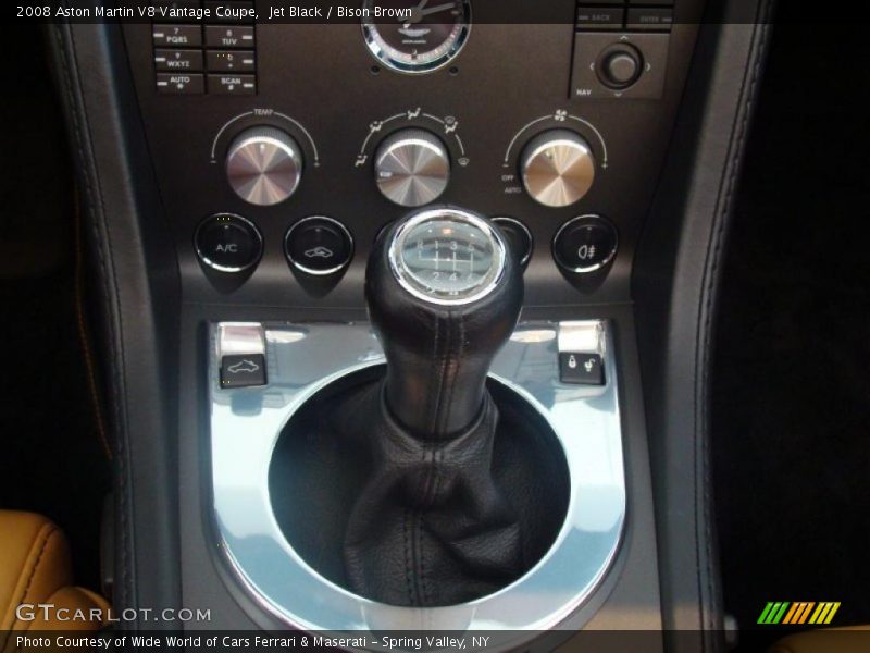Jet Black / Bison Brown 2008 Aston Martin V8 Vantage Coupe