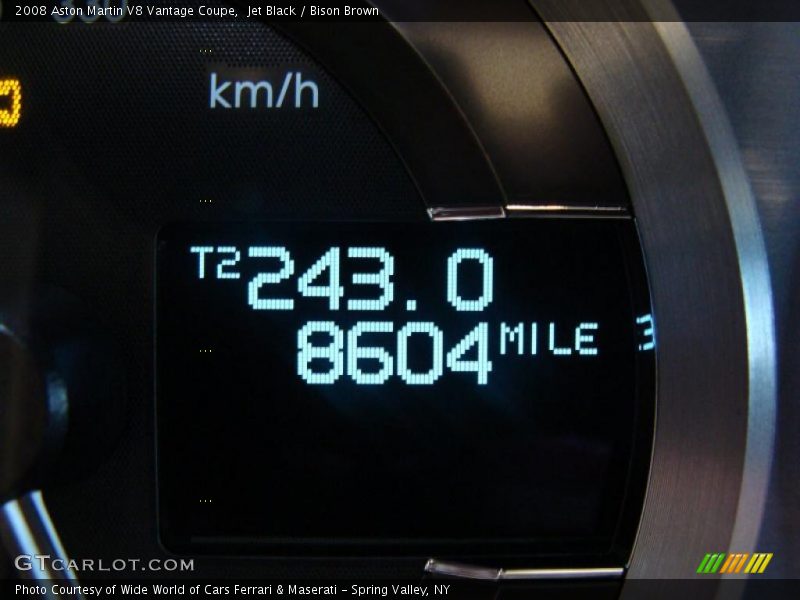 Jet Black / Bison Brown 2008 Aston Martin V8 Vantage Coupe