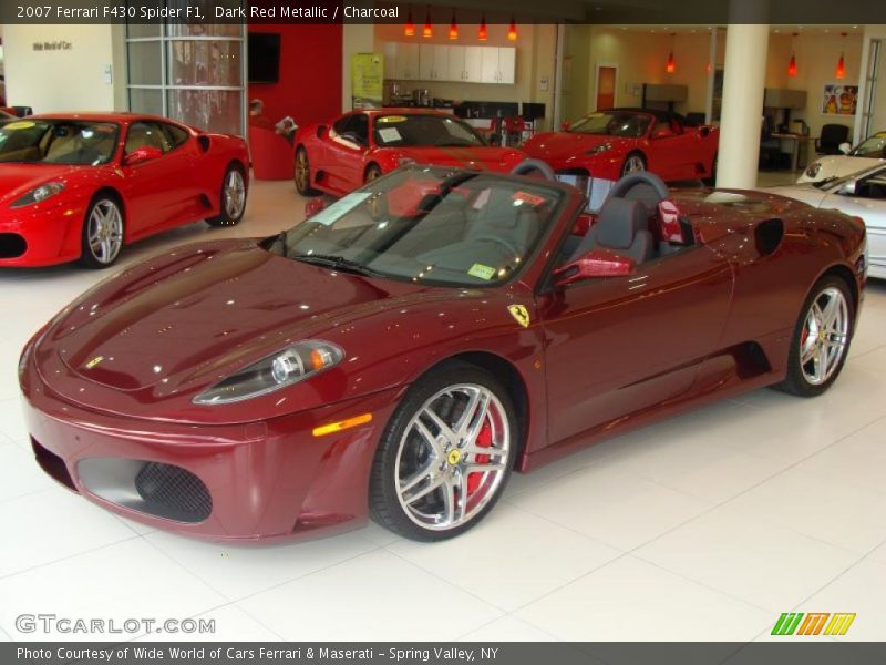 Dark Red Metallic / Charcoal 2007 Ferrari F430 Spider F1