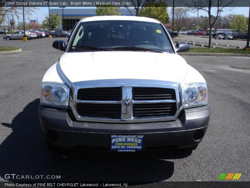 Bright White / Medium Slate Gray 2006 Dodge Dakota ST Quad Cab