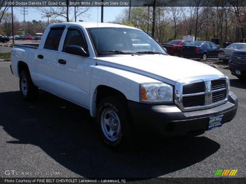 Bright White / Medium Slate Gray 2006 Dodge Dakota ST Quad Cab