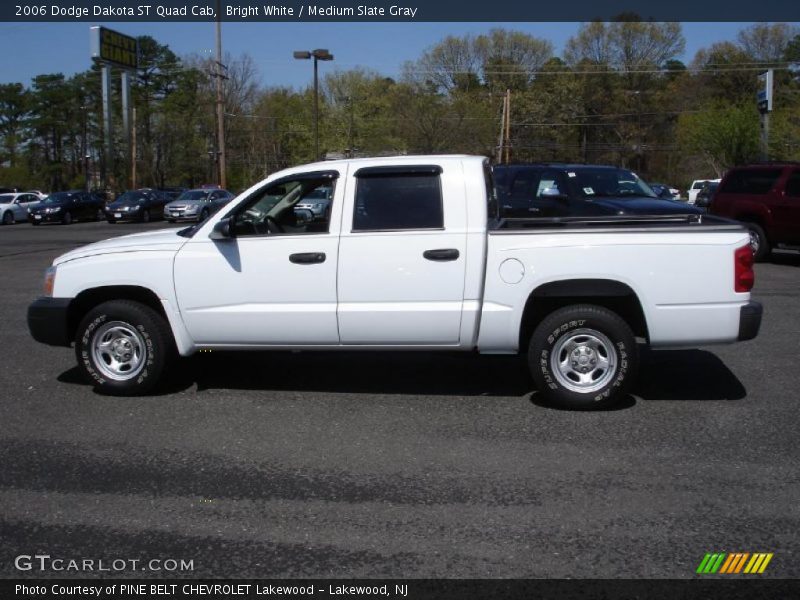 Bright White / Medium Slate Gray 2006 Dodge Dakota ST Quad Cab