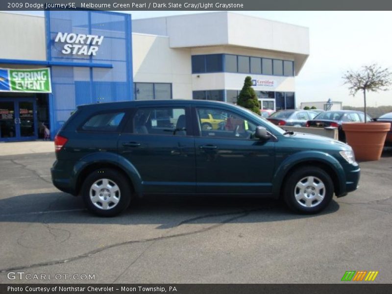 Melbourne Green Pearl / Dark Slate Gray/Light Graystone 2009 Dodge Journey SE