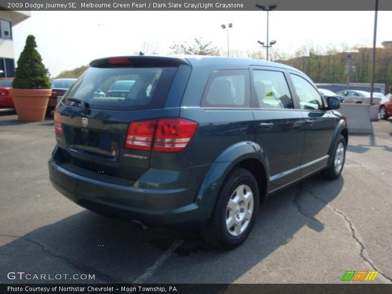 Melbourne Green Pearl / Dark Slate Gray/Light Graystone 2009 Dodge Journey SE