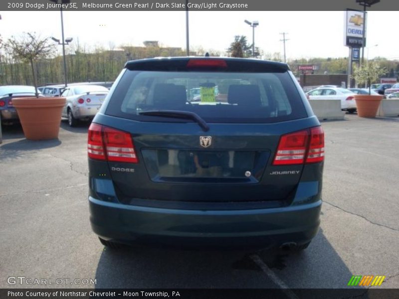 Melbourne Green Pearl / Dark Slate Gray/Light Graystone 2009 Dodge Journey SE
