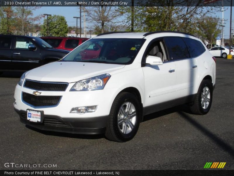Summit White / Dark Gray/Light Gray 2010 Chevrolet Traverse LT AWD