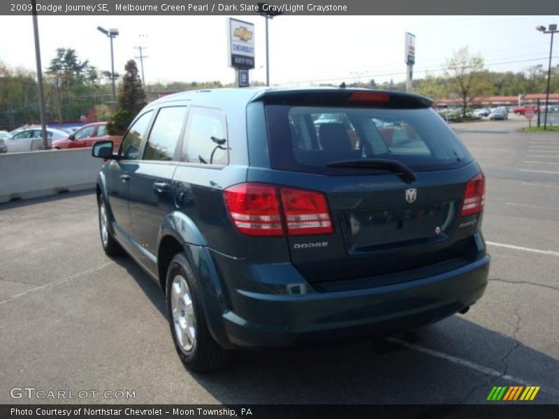 Melbourne Green Pearl / Dark Slate Gray/Light Graystone 2009 Dodge Journey SE