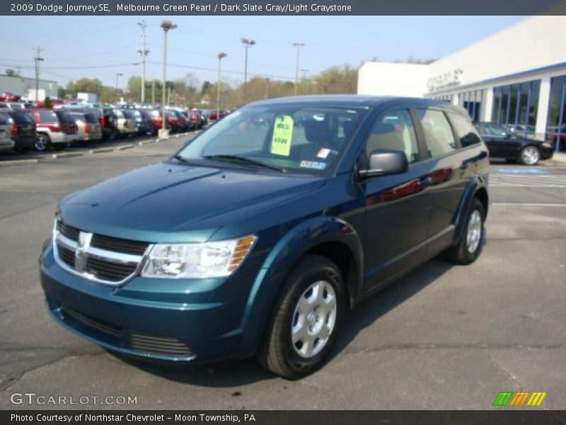 Melbourne Green Pearl / Dark Slate Gray/Light Graystone 2009 Dodge Journey SE
