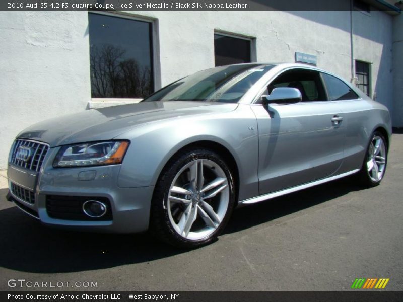 Ice Silver Metallic / Black Silk Nappa Leather 2010 Audi S5 4.2 FSI quattro Coupe