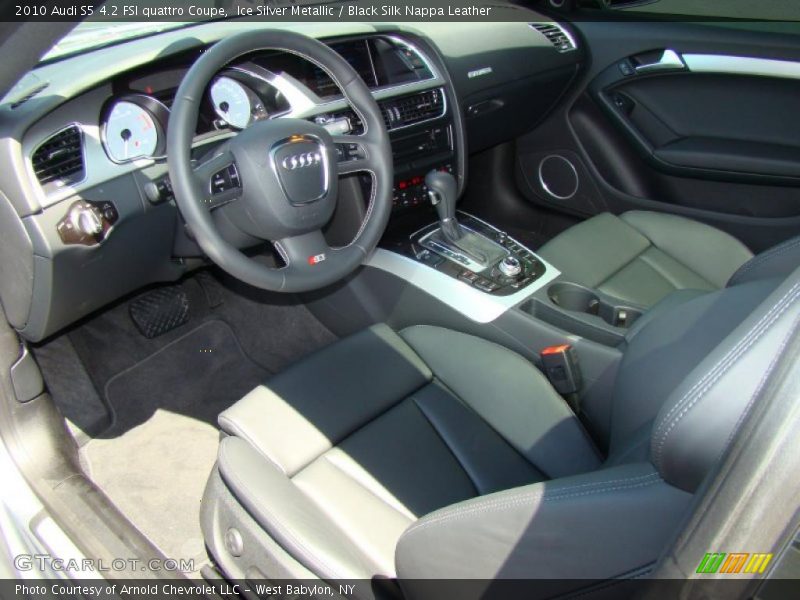 Ice Silver Metallic / Black Silk Nappa Leather 2010 Audi S5 4.2 FSI quattro Coupe