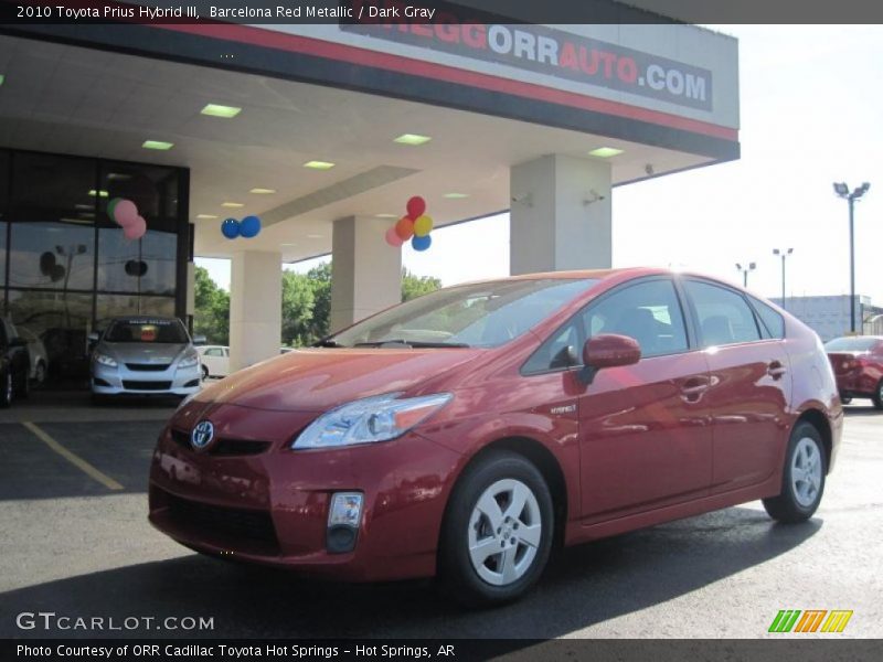 Barcelona Red Metallic / Dark Gray 2010 Toyota Prius Hybrid III