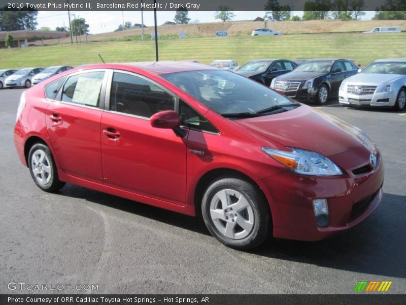 Barcelona Red Metallic / Dark Gray 2010 Toyota Prius Hybrid III