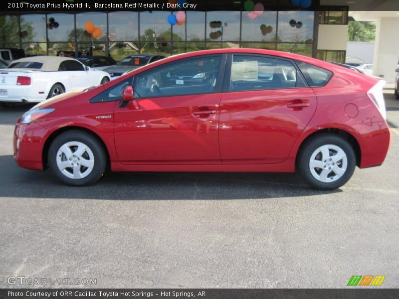Barcelona Red Metallic / Dark Gray 2010 Toyota Prius Hybrid III