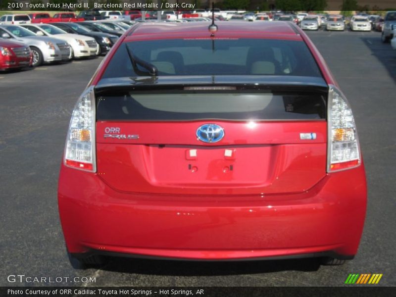 Barcelona Red Metallic / Dark Gray 2010 Toyota Prius Hybrid III
