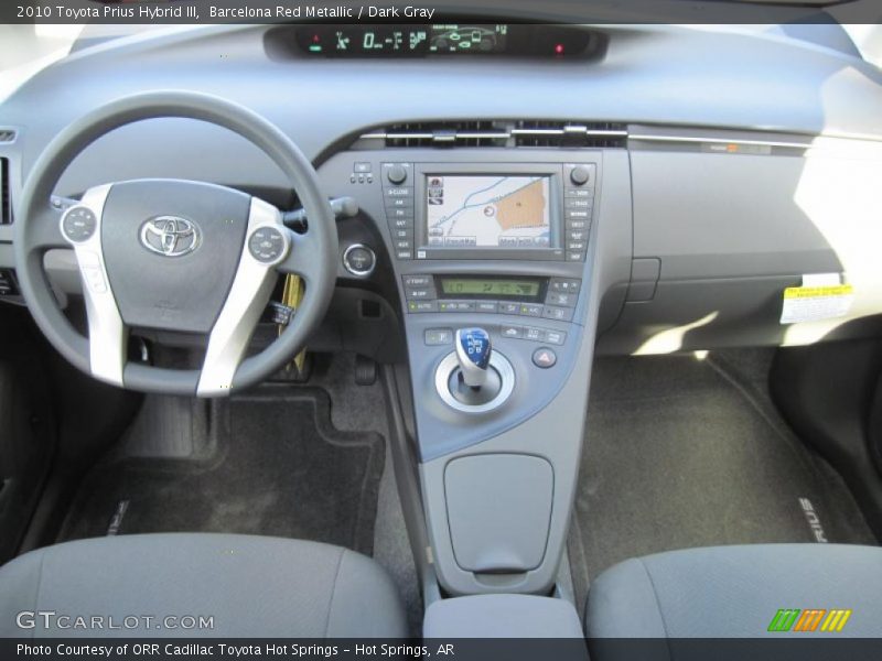 Barcelona Red Metallic / Dark Gray 2010 Toyota Prius Hybrid III