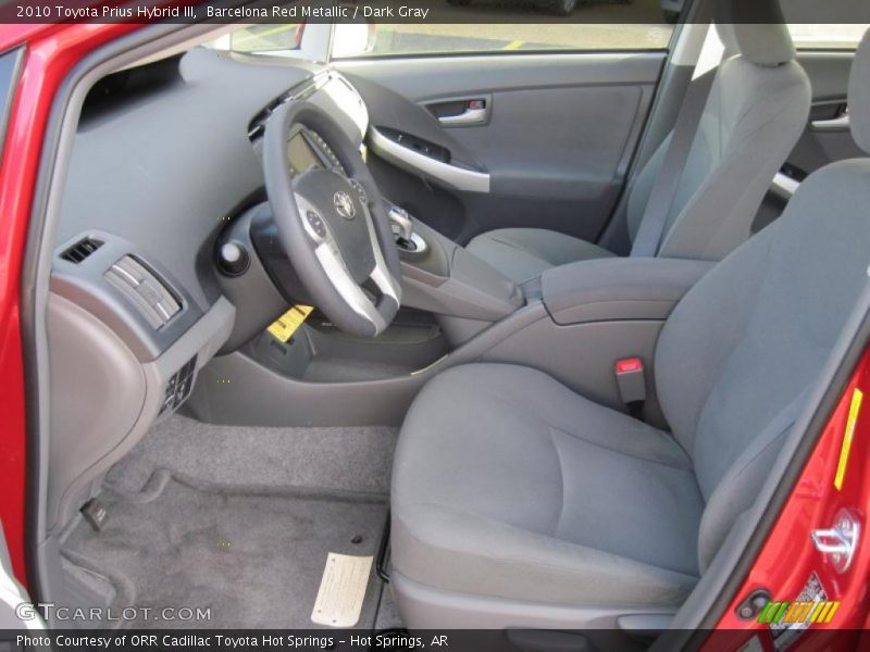 Barcelona Red Metallic / Dark Gray 2010 Toyota Prius Hybrid III
