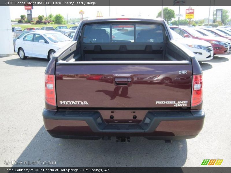 Dark Cherry Pearl / Beige 2010 Honda Ridgeline RTL