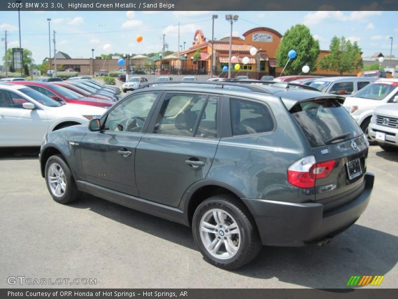 Highland Green Metallic / Sand Beige 2005 BMW X3 3.0i