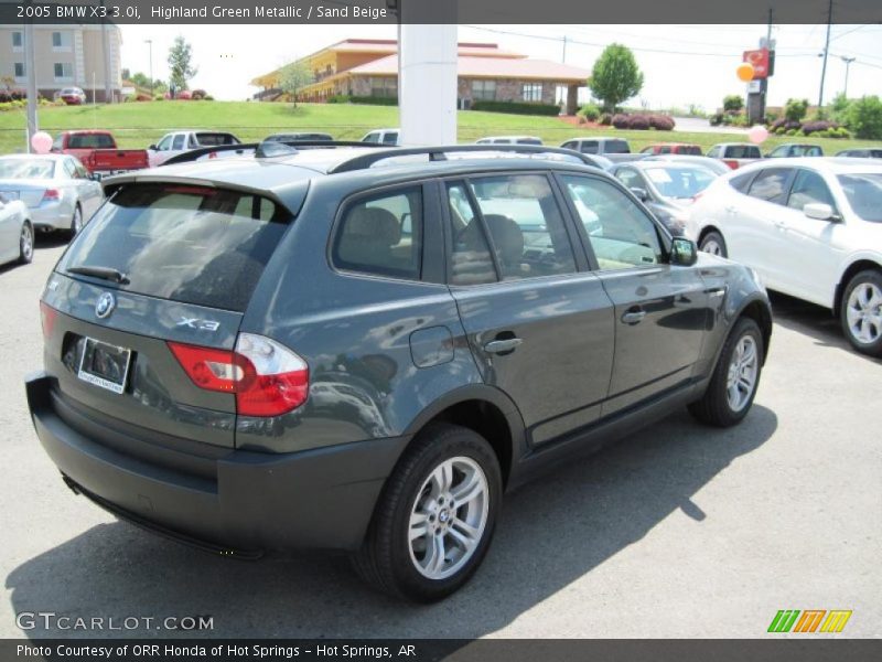 Highland Green Metallic / Sand Beige 2005 BMW X3 3.0i