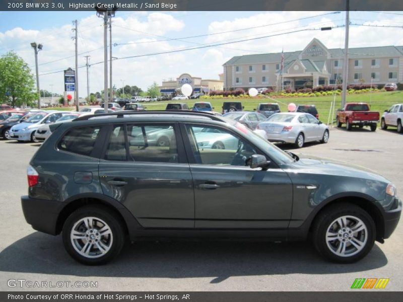 Highland Green Metallic / Sand Beige 2005 BMW X3 3.0i
