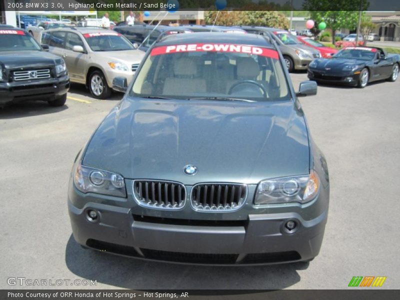 Highland Green Metallic / Sand Beige 2005 BMW X3 3.0i