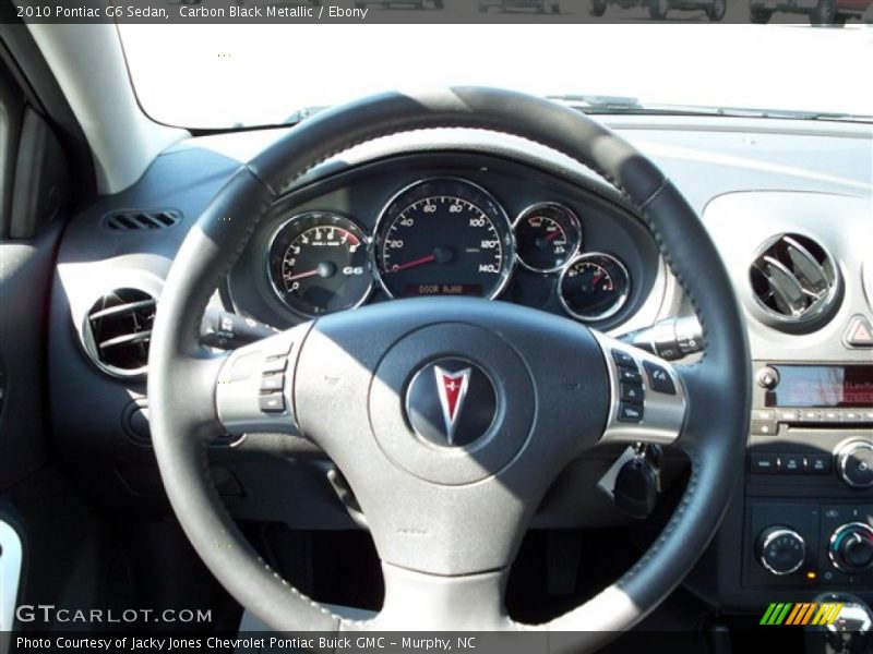 Carbon Black Metallic / Ebony 2010 Pontiac G6 Sedan