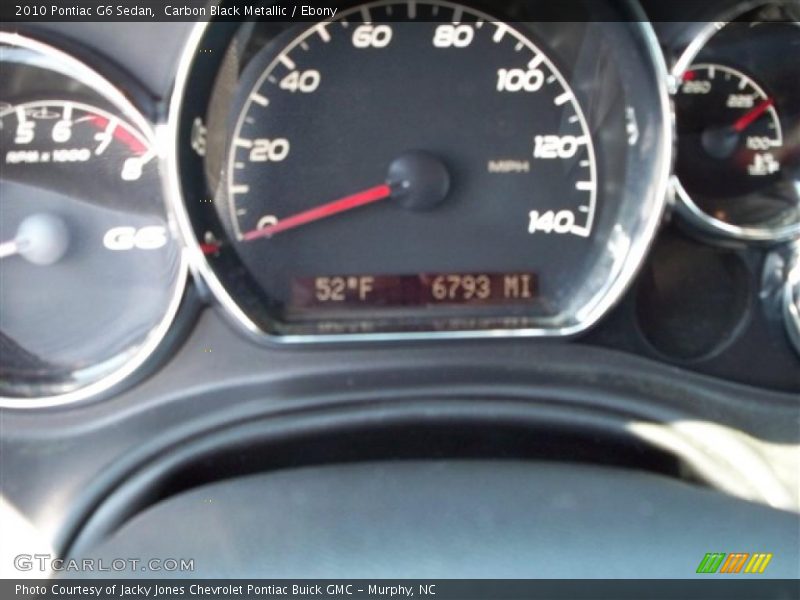Carbon Black Metallic / Ebony 2010 Pontiac G6 Sedan