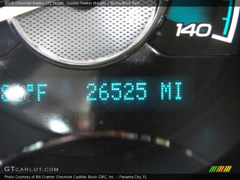 Golden Pewter Metallic / Ebony/Brick Red 2008 Chevrolet Malibu LTZ Sedan