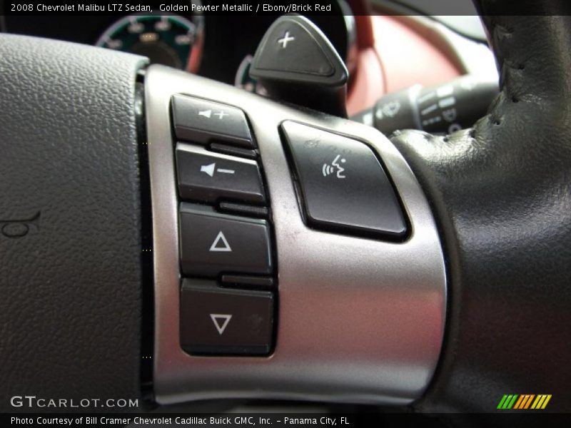 Golden Pewter Metallic / Ebony/Brick Red 2008 Chevrolet Malibu LTZ Sedan