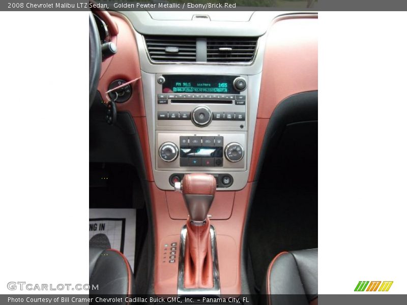 Golden Pewter Metallic / Ebony/Brick Red 2008 Chevrolet Malibu LTZ Sedan