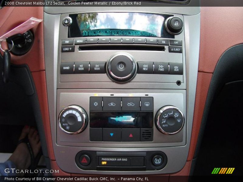 Golden Pewter Metallic / Ebony/Brick Red 2008 Chevrolet Malibu LTZ Sedan