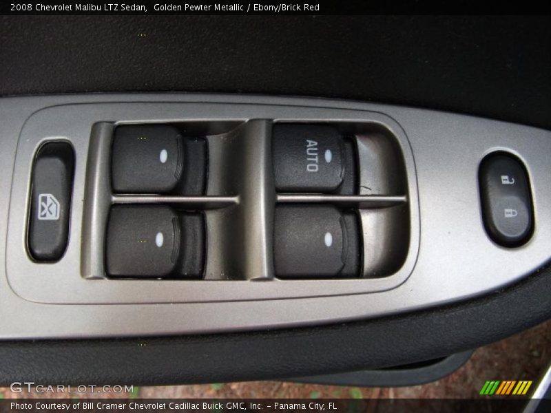 Golden Pewter Metallic / Ebony/Brick Red 2008 Chevrolet Malibu LTZ Sedan