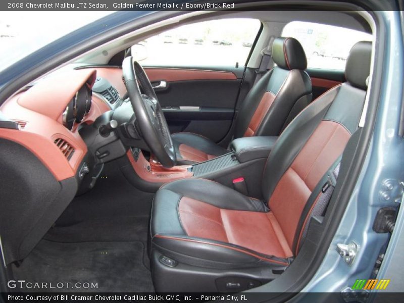 Golden Pewter Metallic / Ebony/Brick Red 2008 Chevrolet Malibu LTZ Sedan