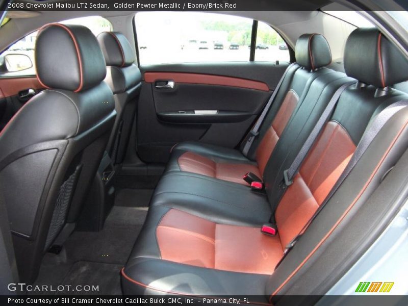 Golden Pewter Metallic / Ebony/Brick Red 2008 Chevrolet Malibu LTZ Sedan