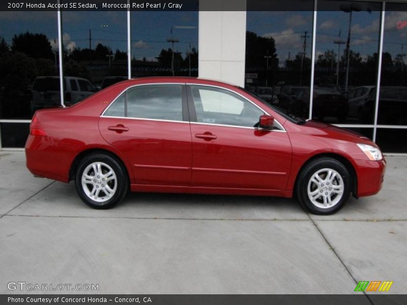 Moroccan Red Pearl / Gray 2007 Honda Accord SE Sedan