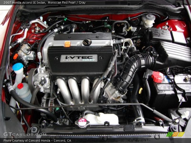 Moroccan Red Pearl / Gray 2007 Honda Accord SE Sedan