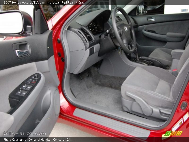 Moroccan Red Pearl / Gray 2007 Honda Accord SE Sedan