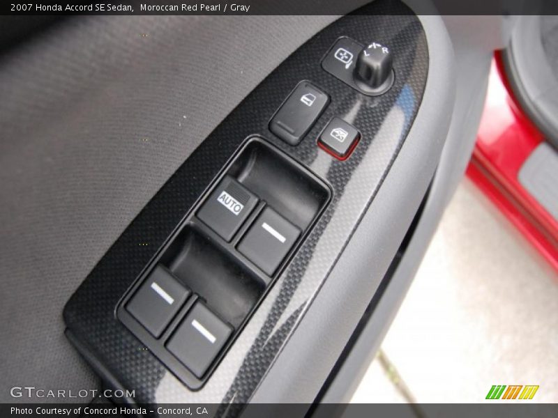 Moroccan Red Pearl / Gray 2007 Honda Accord SE Sedan