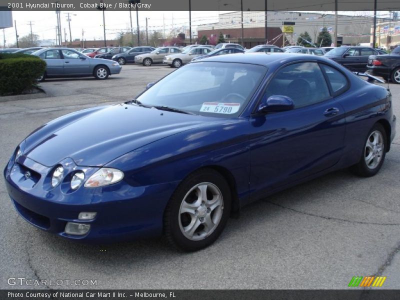 Cobalt Blue / Black/Gray 2001 Hyundai Tiburon