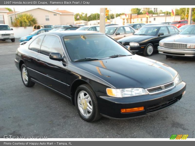 Flamenco Black Pearl / Gray 1997 Honda Accord EX Coupe