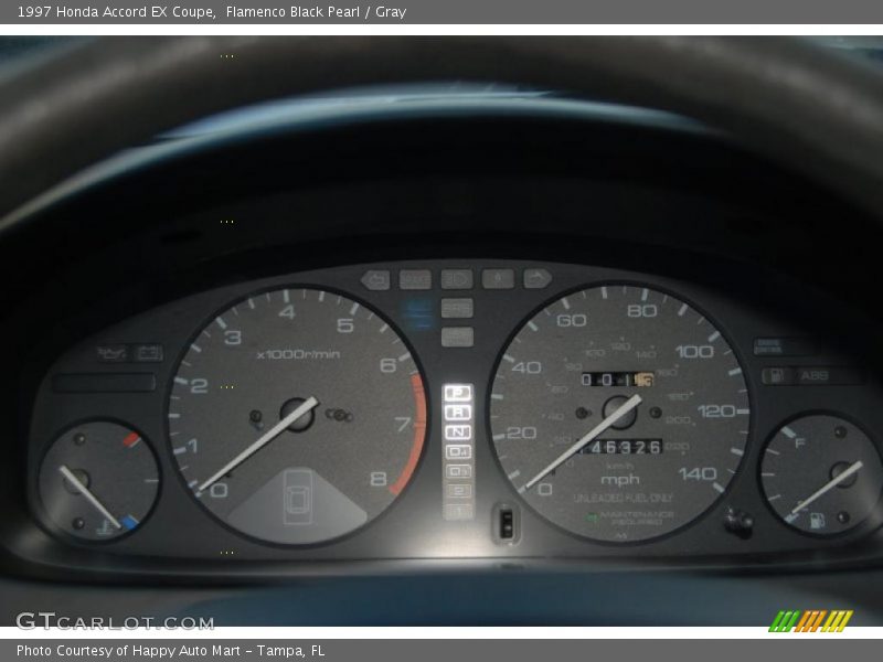 Flamenco Black Pearl / Gray 1997 Honda Accord EX Coupe