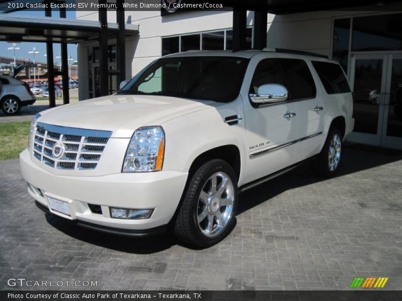 White Diamond / Cashmere/Cocoa 2010 Cadillac Escalade ESV Premium
