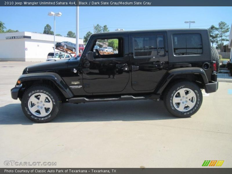 Black / Dark Slate Gray/Medium Slate Gray 2010 Jeep Wrangler Unlimited Sahara 4x4